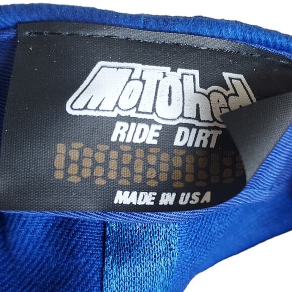 Motohed Ride Dirt Bike Snapback Made USA Blue Baseball Cap Hat NWOT - Picture 5 of 6